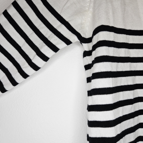 Shein Heart & Letter Embroidery Striped Pattern Sweater Sz L - Picture 9 of 11